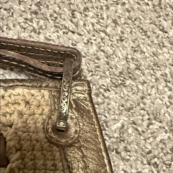 Brighton Chic Bronze and Tan Crochet Shoulder Bag A552752 - Picture 6 of 12